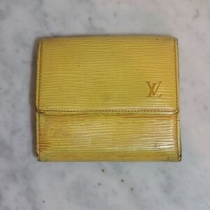 LOUIS VUITTON Epi Portefeuille Elise Wallet Yellow LV Authentic